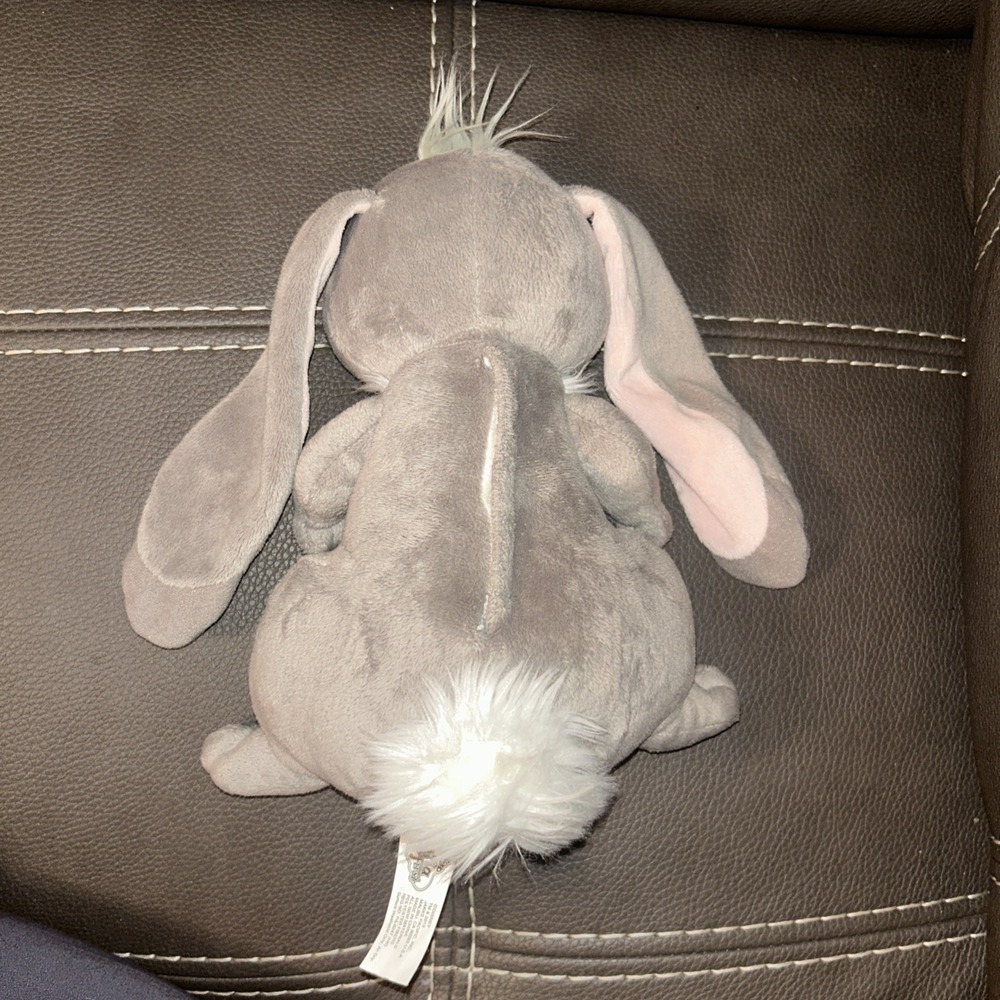 Sofia Bunny Rabbit Plush Battery Activated Gray White Pink Ears - Picture 2 of 6